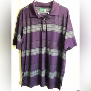 NWOT Ben Hogan Performance Purple & Gray Golf Shirt Size XL